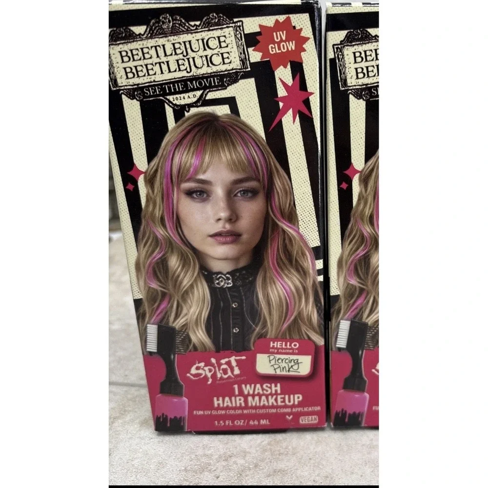 4 Pack Splat Halloween Green Pink Red Silver Temporary Hair Color Dye Hair
